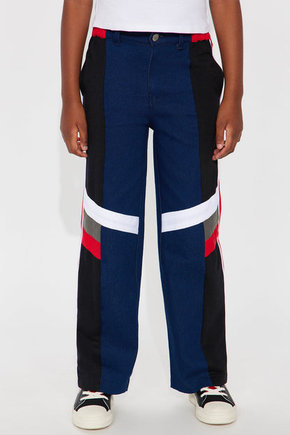 Mini Playing It Cool Contrast Jeans - Dark Wash