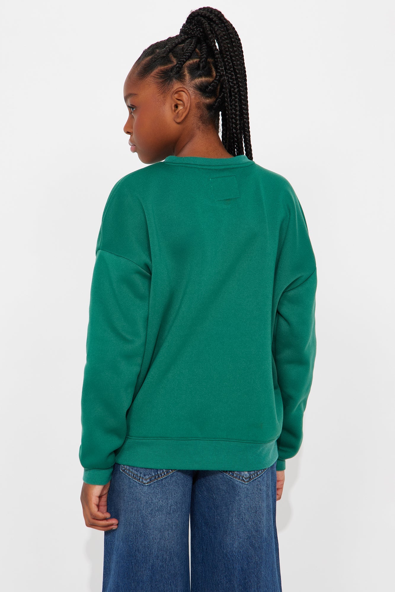 Mini LA Cutie Graphic Crew Neck Sweatshirt - Green
