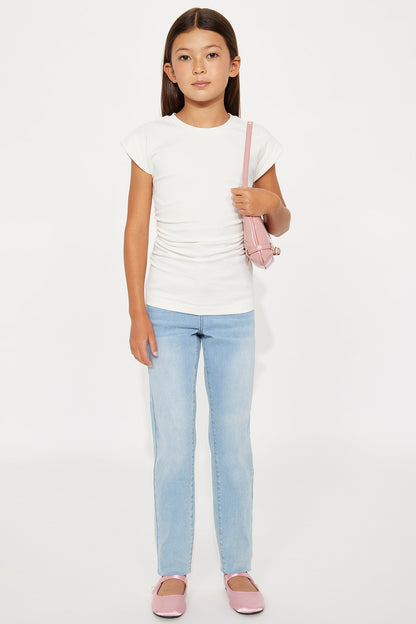 Mini Keeping An Eye Out Short Sleeve Tee - White