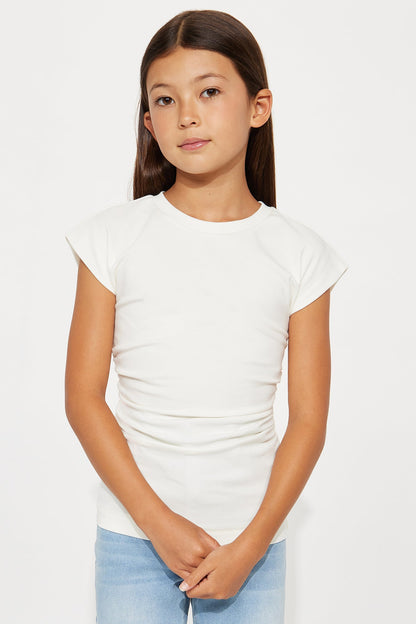 Mini Keeping An Eye Out Short Sleeve Tee - White