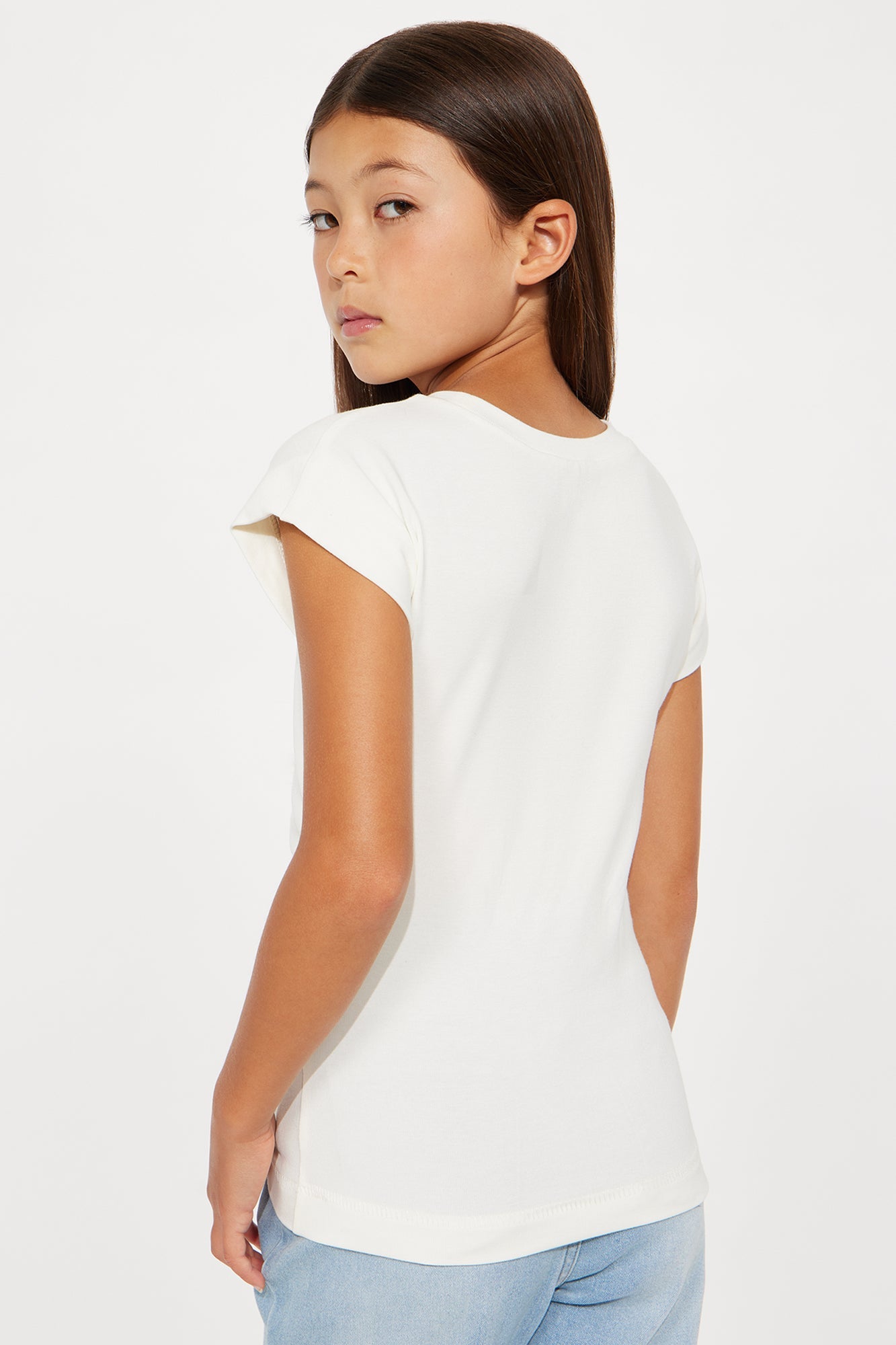 Mini Keeping An Eye Out Short Sleeve Tee - White