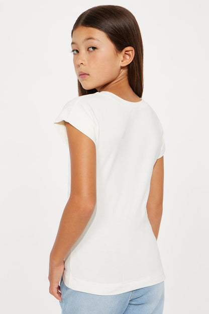 Mini Keeping An Eye Out Short Sleeve Tee - White