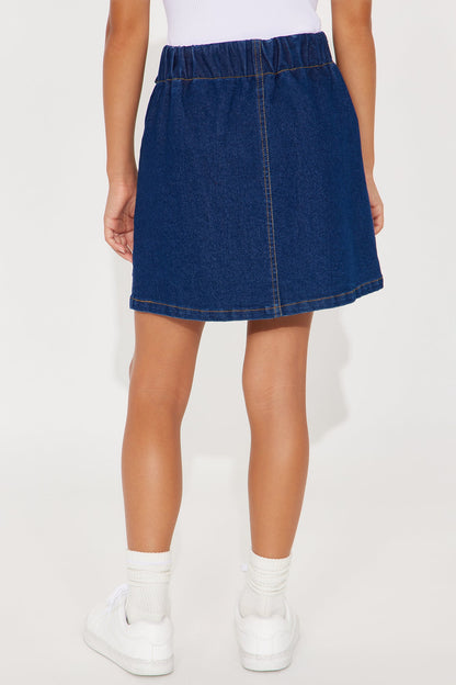 Mini Jordan Belted Denim Mini Skirt - Rinse Blue Wash