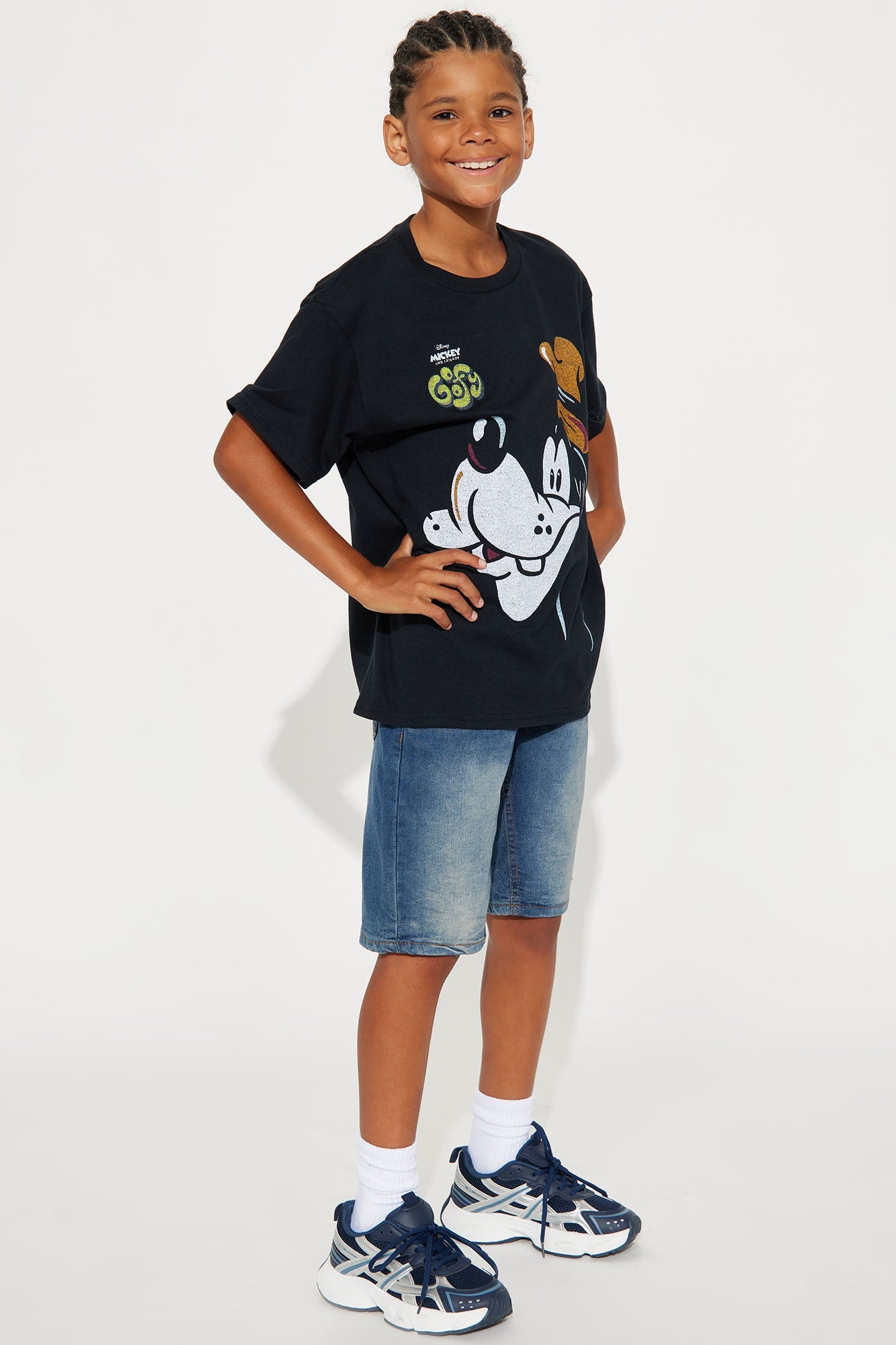 Mini Disney Goofy Short Sleeve Tee - Black