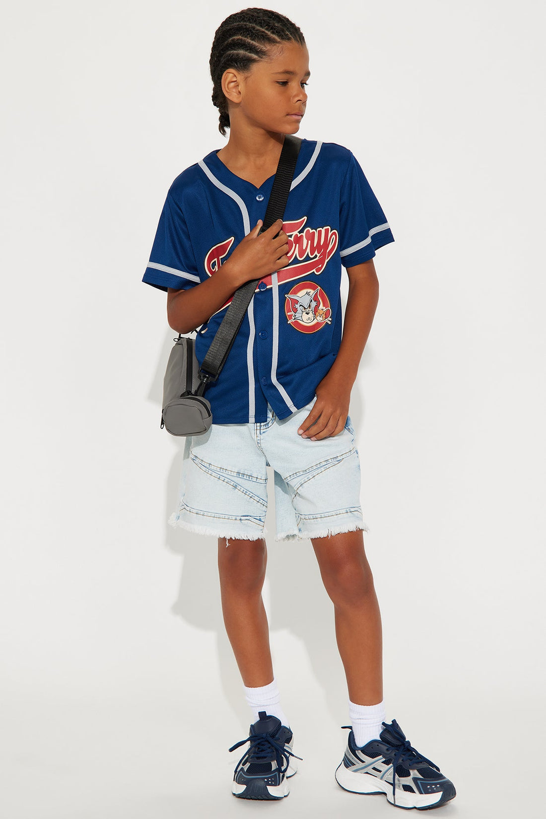 Mini Tom And Jerry Baseball Jersey - Navy