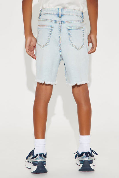 Mini At My Best Denim Shorts - Light Wash