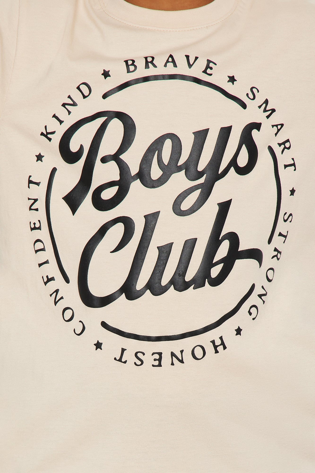 Mini Boys Club T-Shirt And Fleece Pant Set - Sand/combo