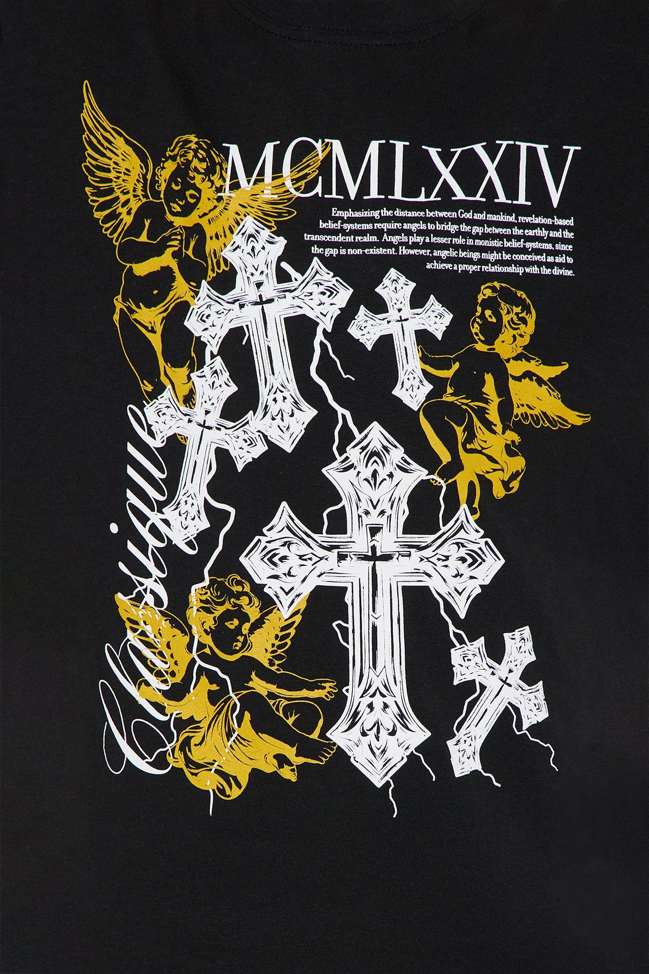 Mini Classique Angels Short Sleeve Tee - Black