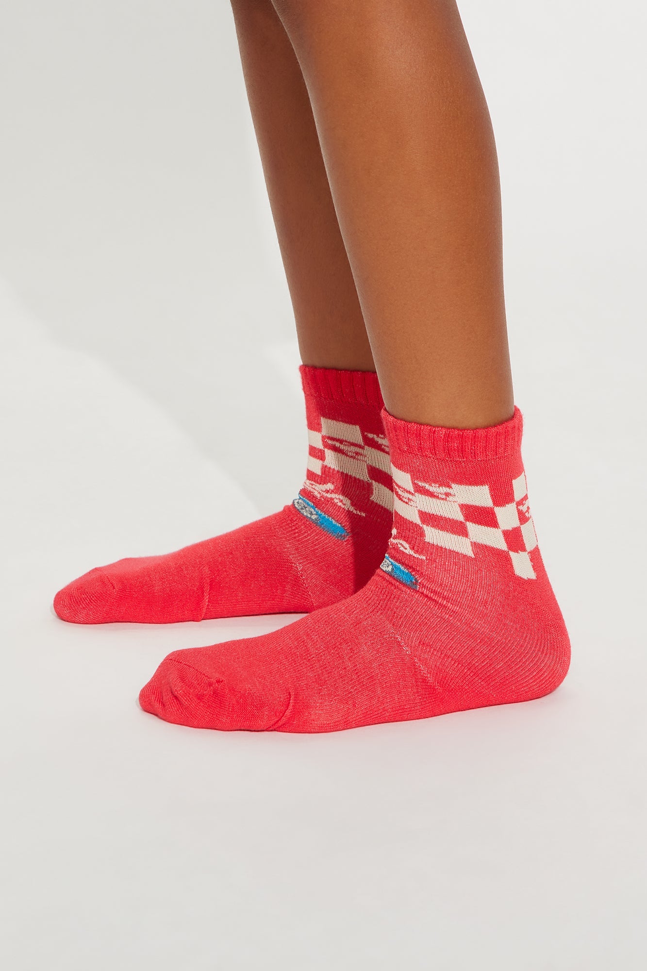 Mini Hot Wheels Speed Up 5 Pack Crew Socks - Red/combo