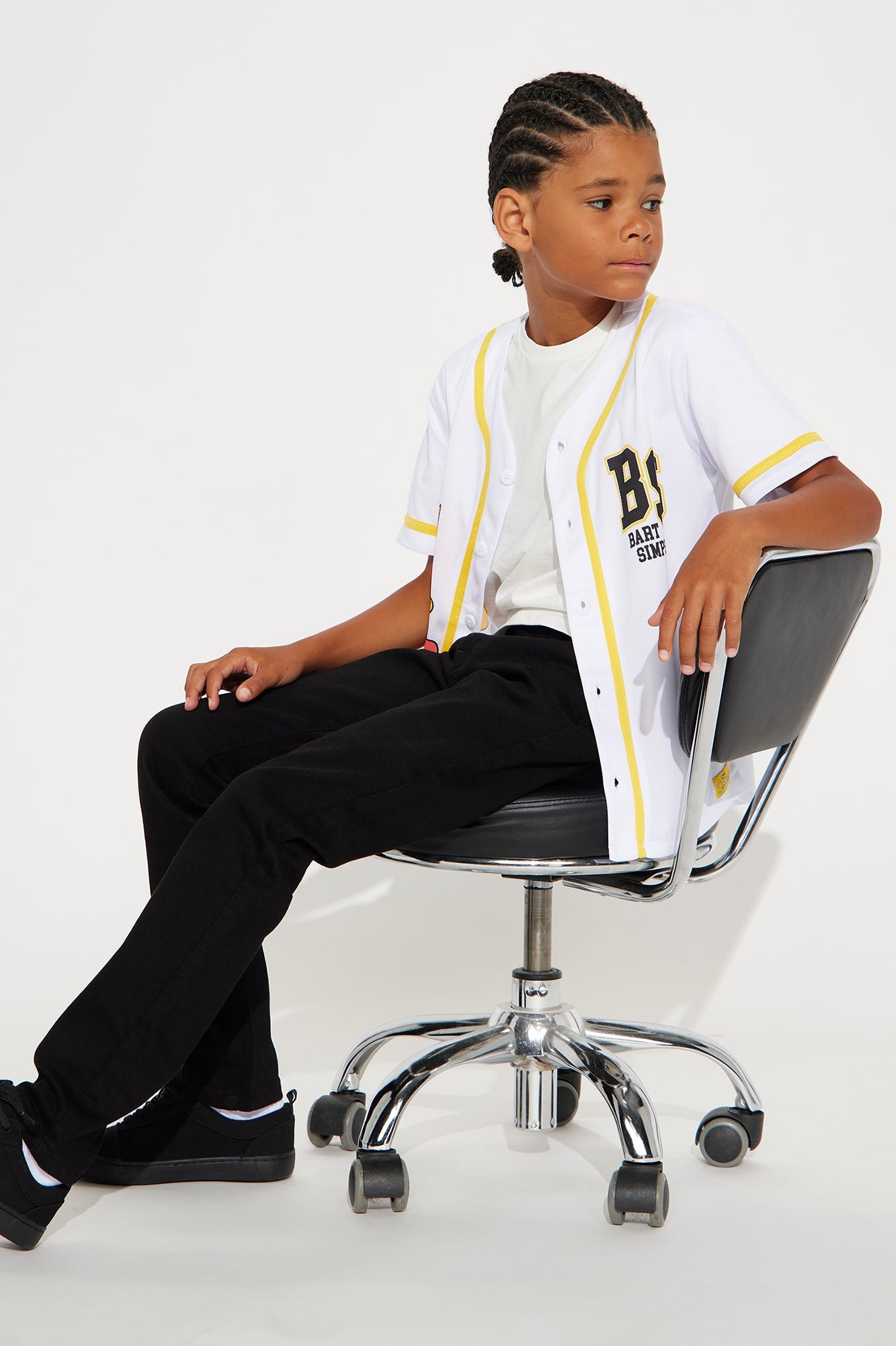 Mini Bart Simpson Baseball Jersey - White