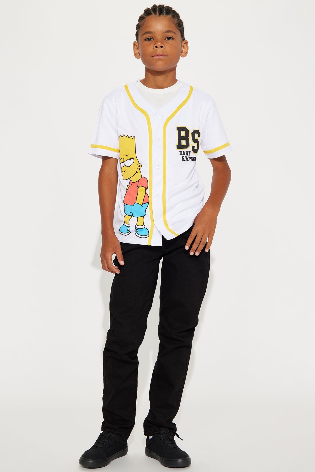 Mini Bart Simpson Baseball Jersey - White