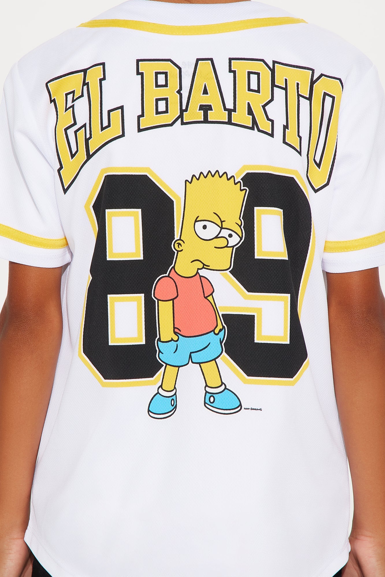 Mini Bart Simpson Baseball Jersey - White