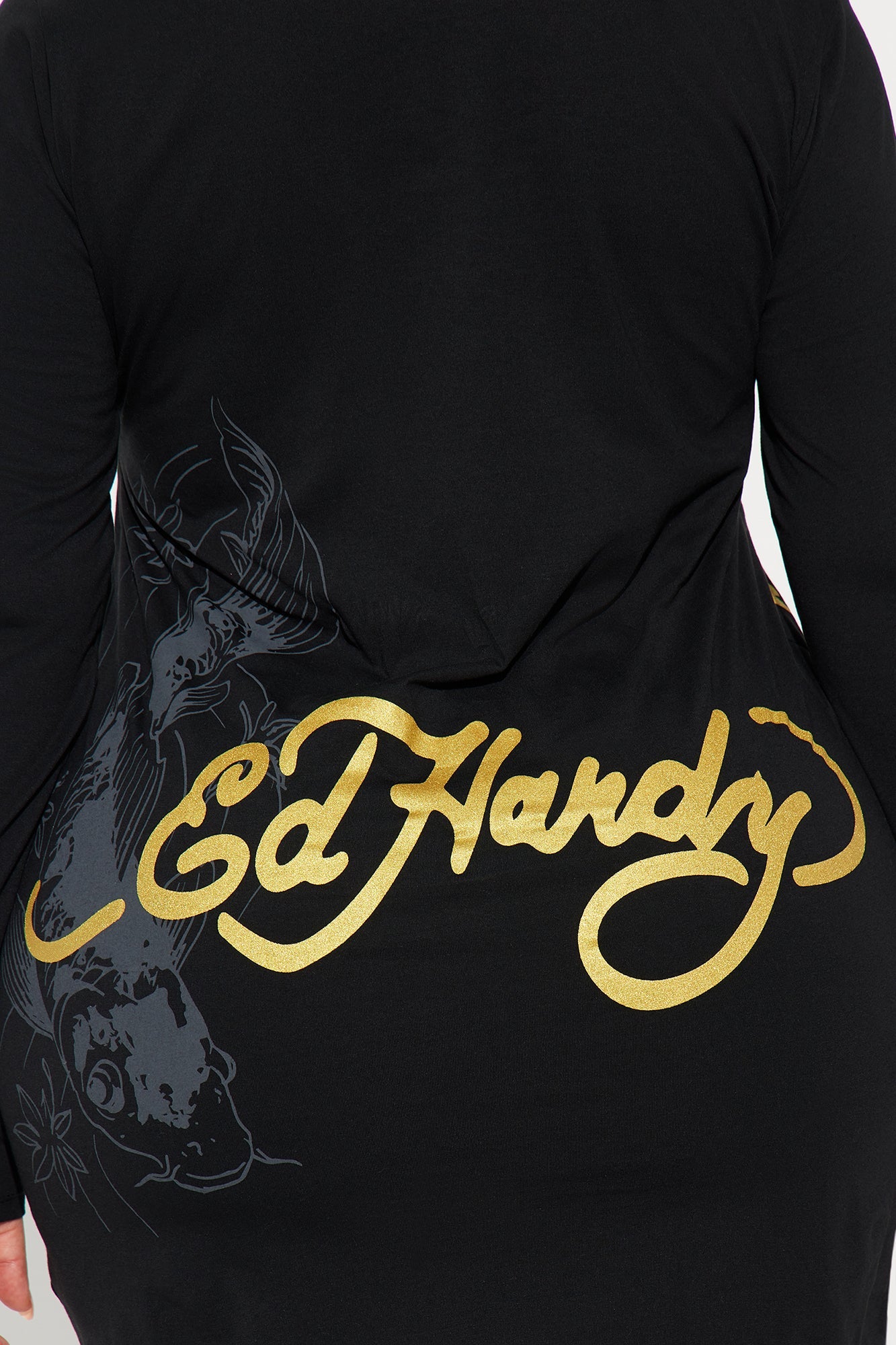 Ed Hardy Heart T-Shirt Dress - Black