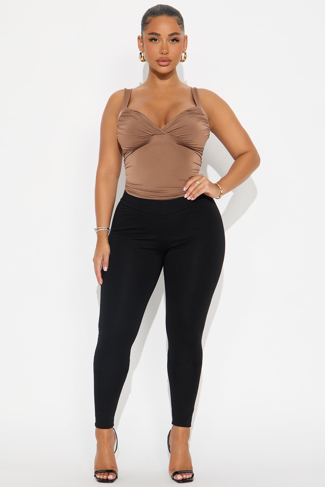 Your Only Muse V Waistband Ponte Legging - Black