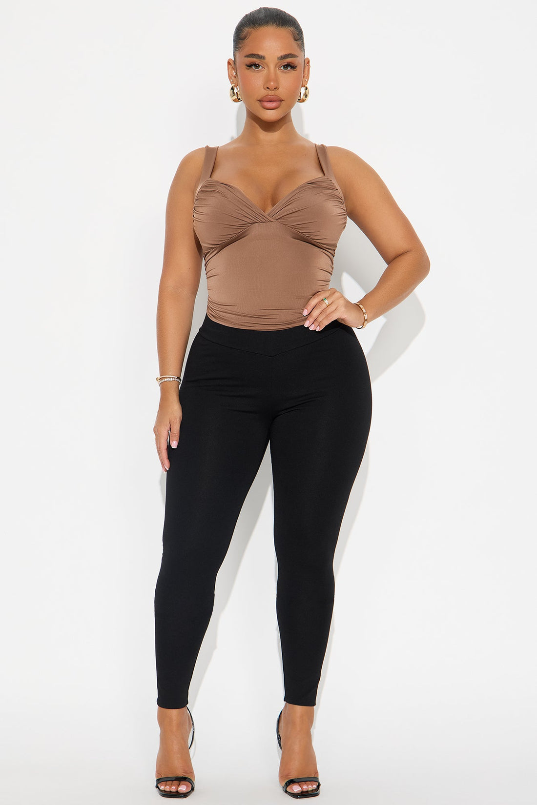 Your Only Muse V Waistband Ponte Legging - Black