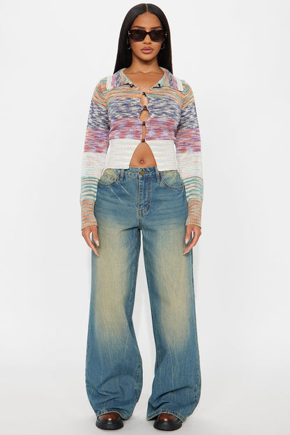 Look At Me Color Block Cardigan - Multi Color