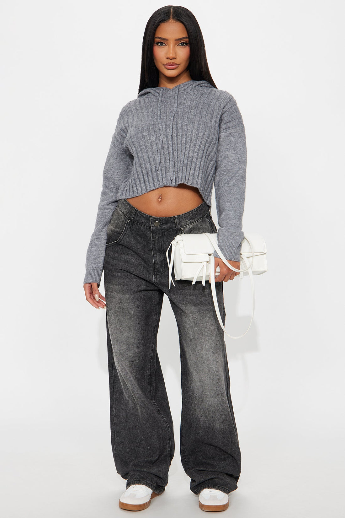 Coco Hooded Sweater - Charcoal