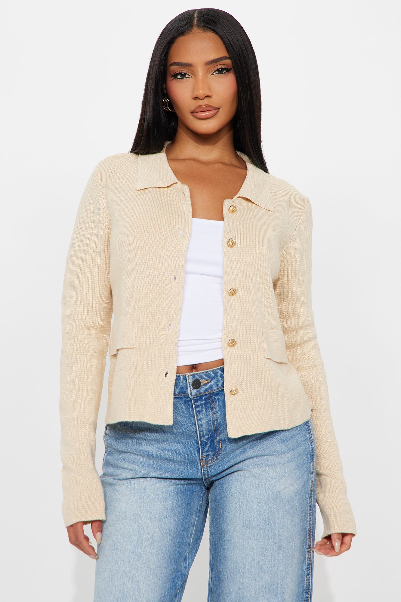 Kenny Hardware Cardigan - Beige