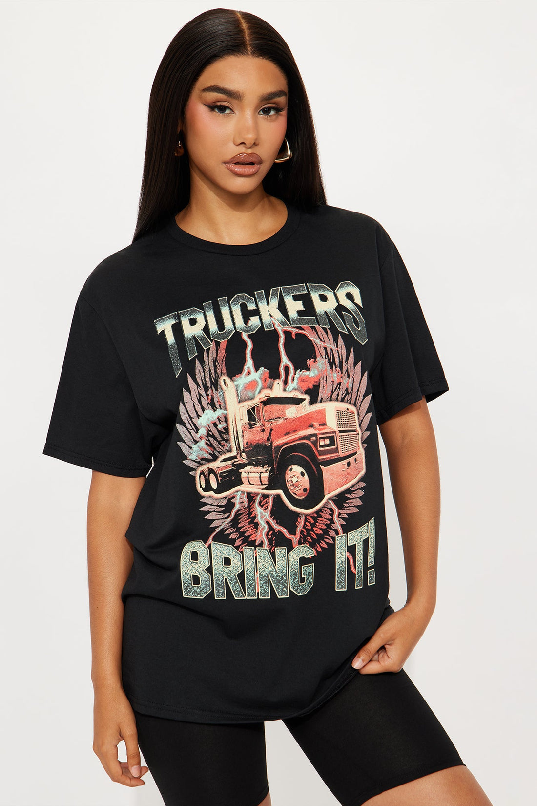 Truckers Bring It Tee - Black