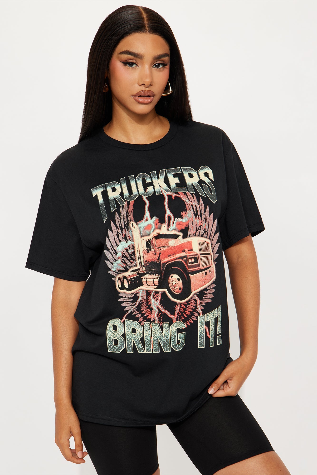 Truckers Bring It Tee - Black