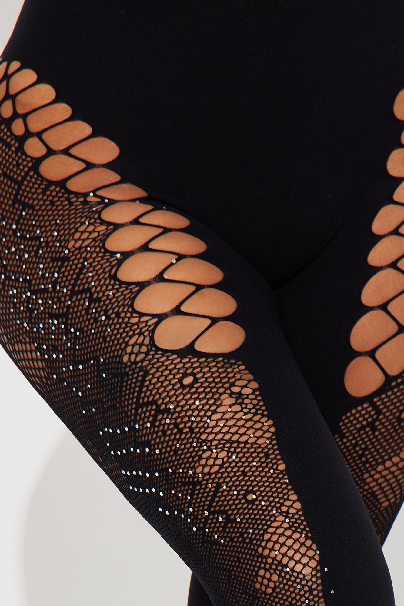With Love Seamless Rhinestone Legging - Black