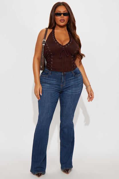 Tall Out Of My Way Low Rise Bootcut Jean - Dark Wash
