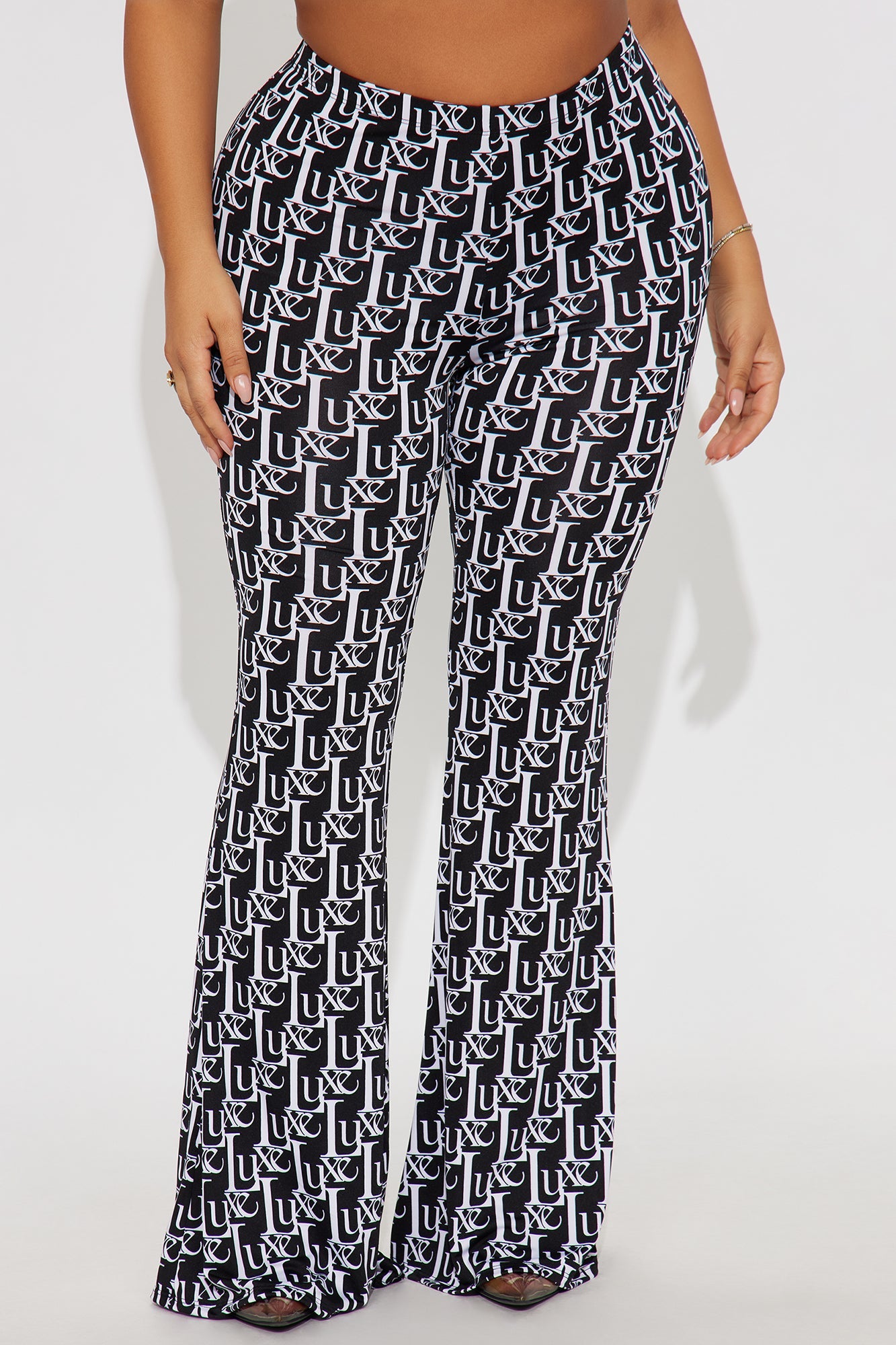 Labeled Luxe Flare Pant - Black/White