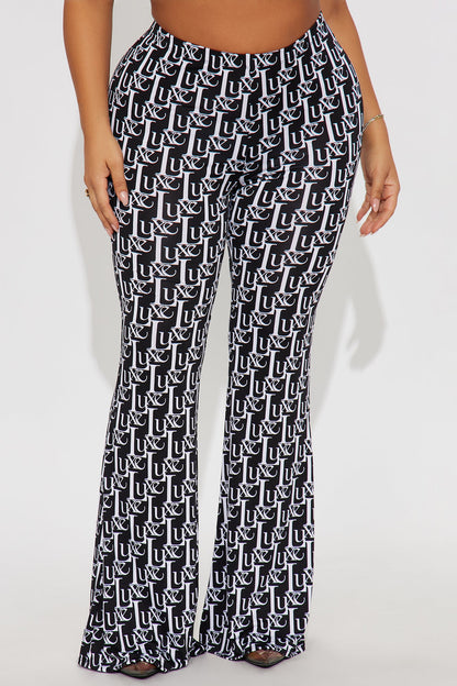 Labeled Luxe Flare Pant - Black/White