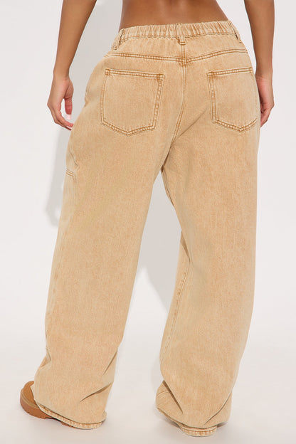 Remi Wide Leg Jogger - Khaki