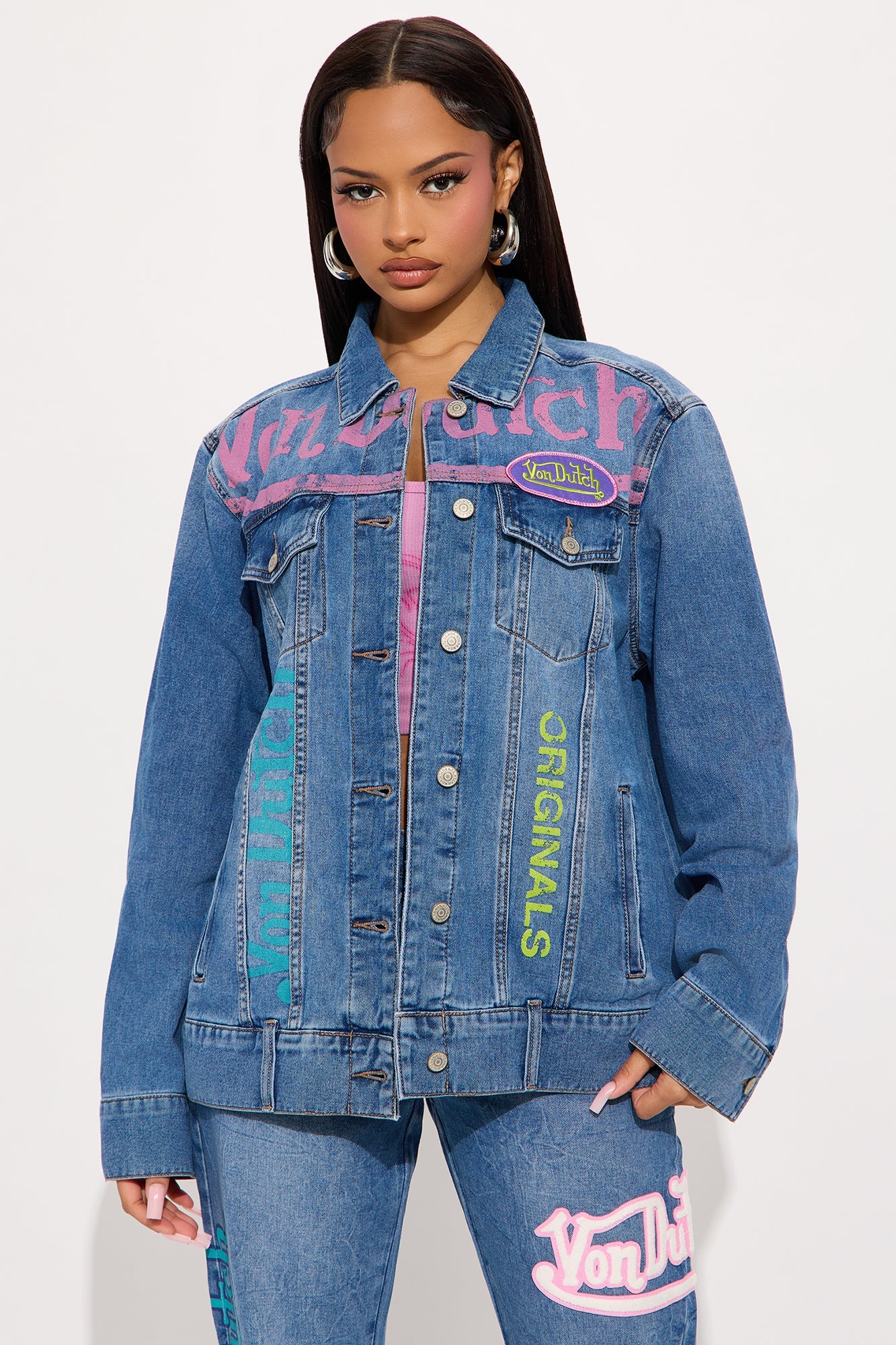 Von Dutch Originals Denim Jacket - Medium Wash
