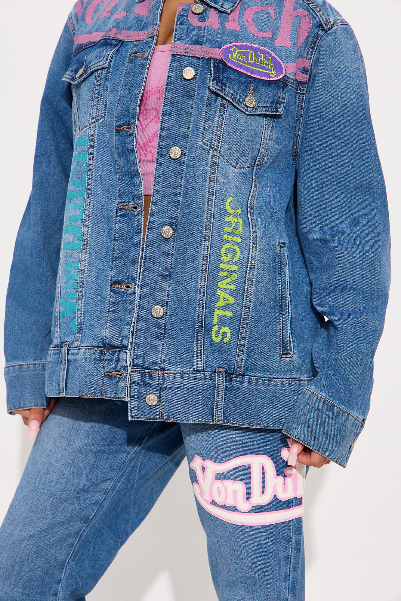 Von Dutch Originals Denim Jacket - Medium Wash