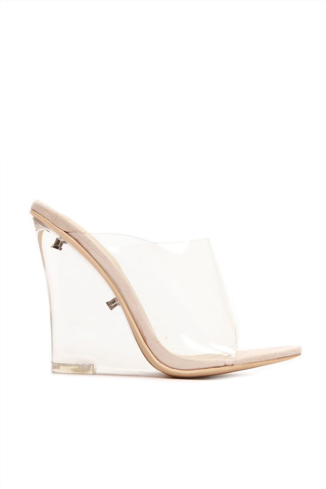 The Glass Edge Heeled Sandal - Nude