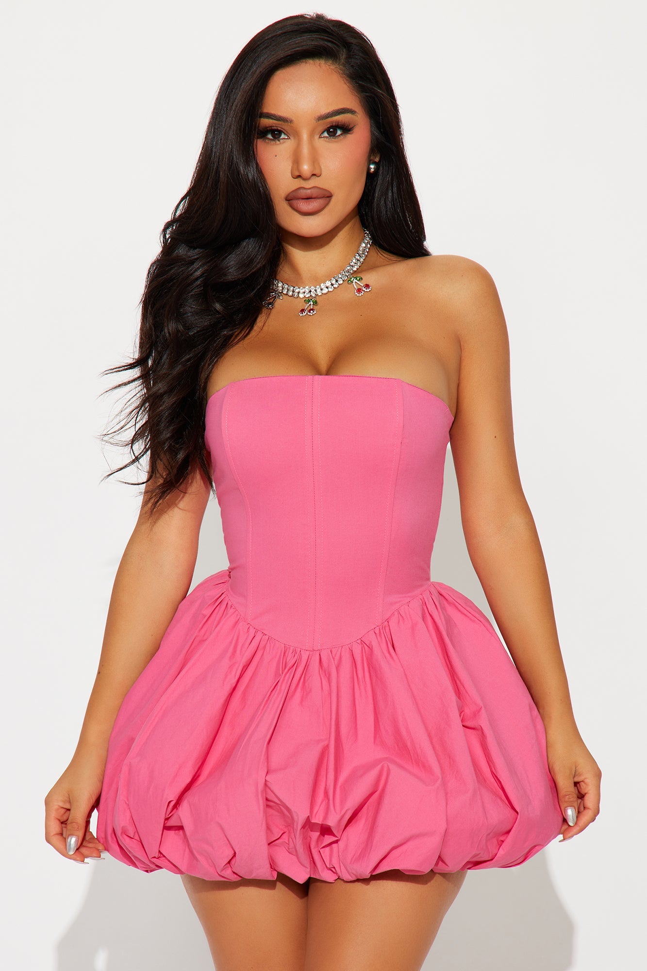 Tall A Night in Paris Bubble Mini Dress - Fuchsia