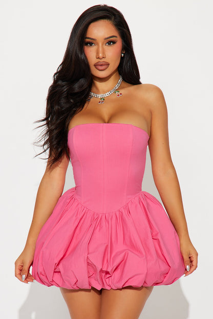 Tall A Night in Paris Bubble Mini Dress - Fuchsia