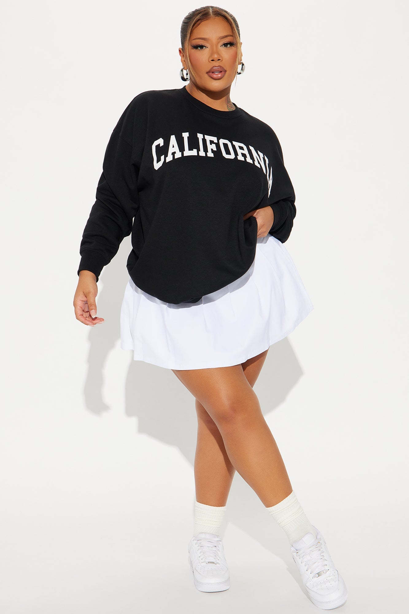 California Vintage Crew Neck Sweatshirt - Black