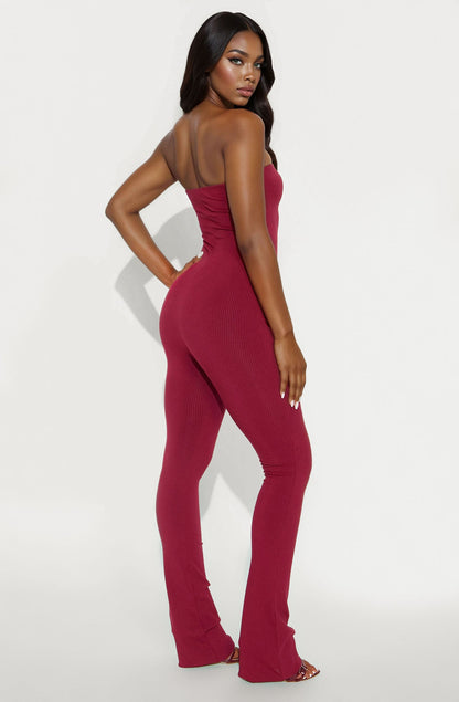Alayna Snatched Jumpsuit - Burgundy