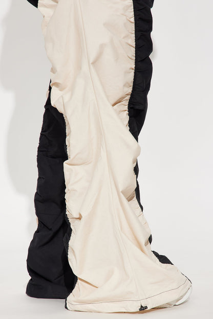 Sarah Wide Leg Colorblock Pants 33 - Black/combo