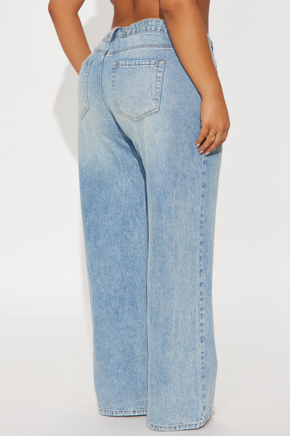 Westside Low Rise Wide Leg Jean - Light Wash