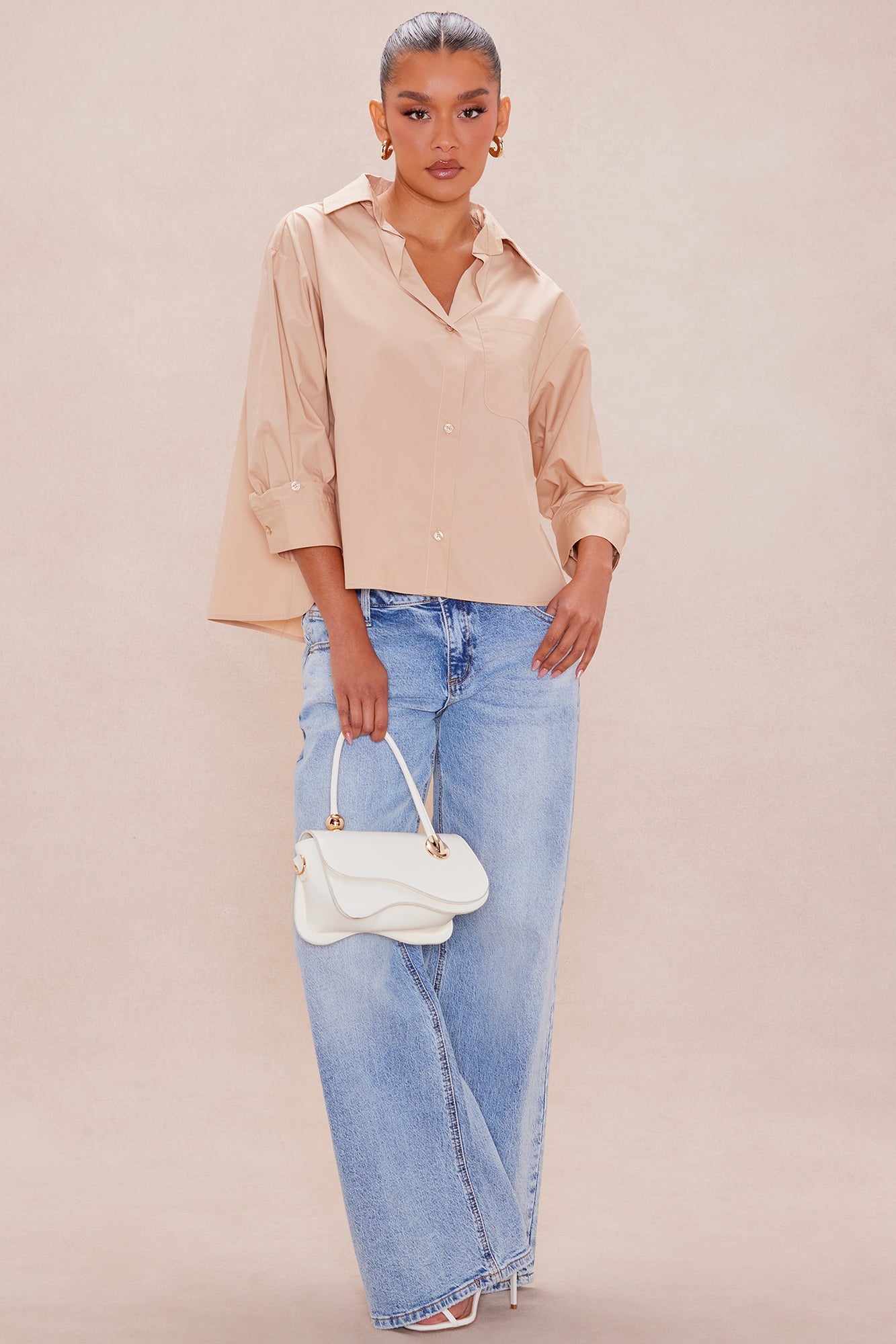 Talia Button Up Shirt - Khaki