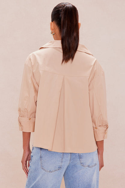 Talia Button Up Shirt - Khaki