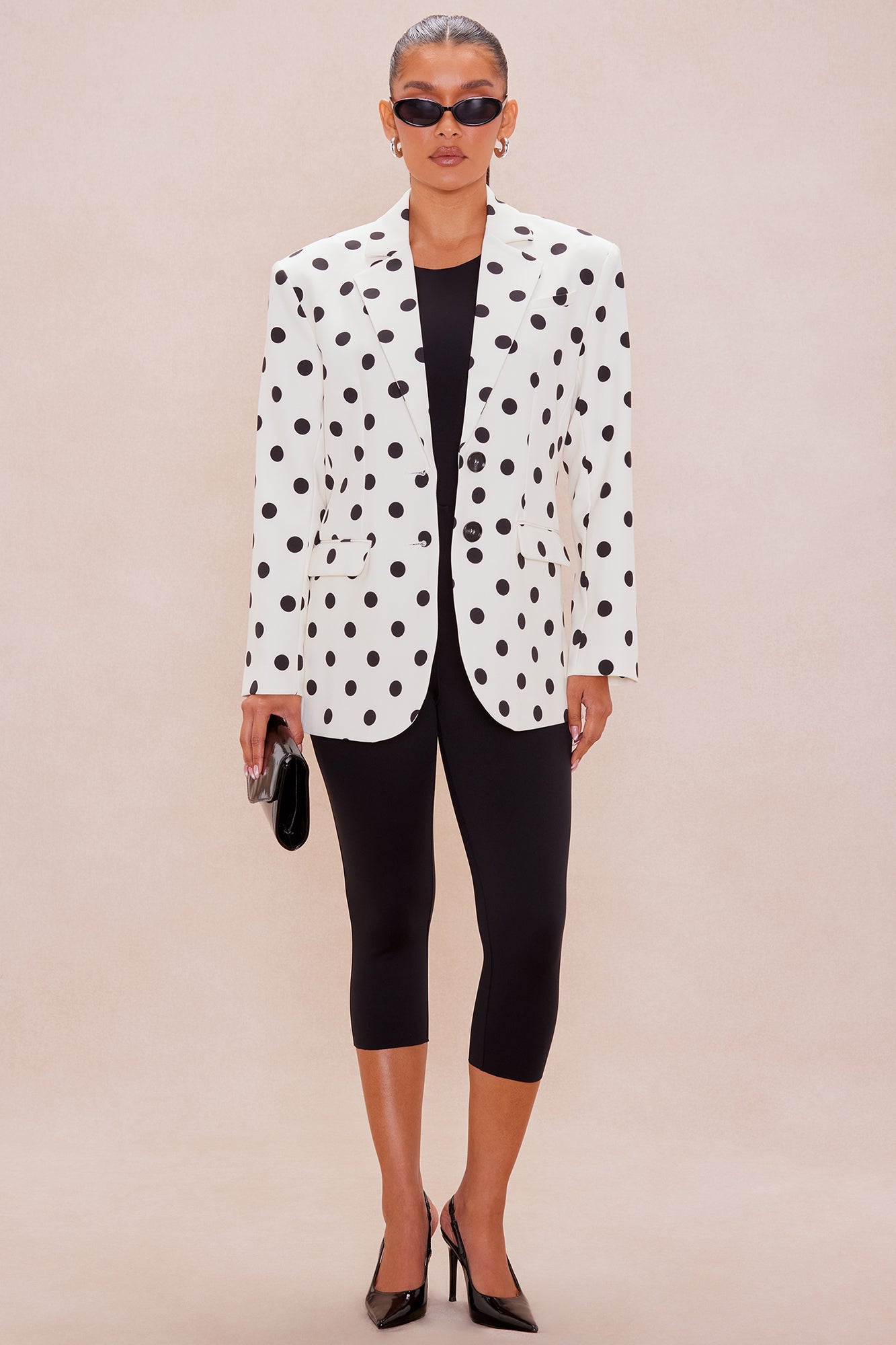 Izzy Polka Dot Blazer - Cream/combo