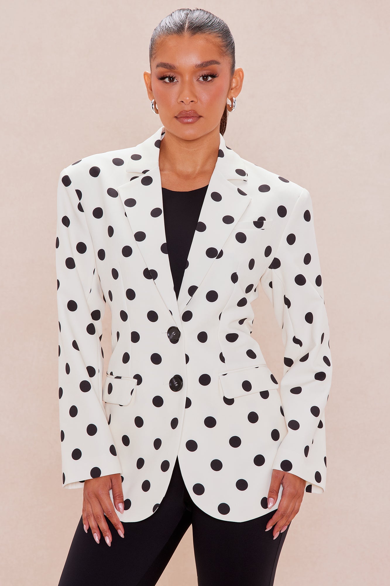 Izzy Polka Dot Blazer - Cream/combo