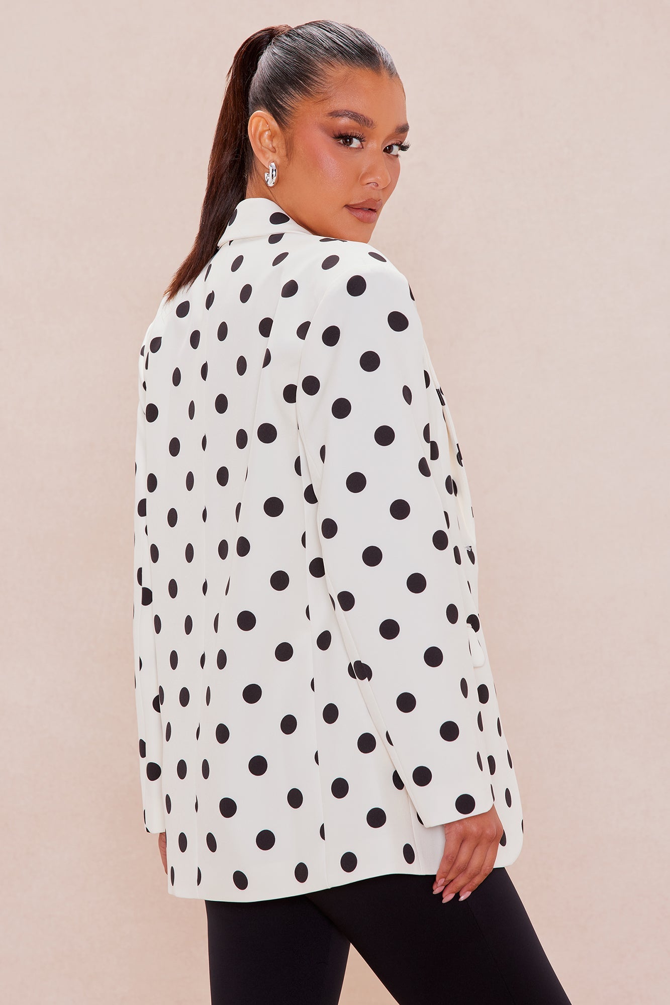 Izzy Polka Dot Blazer - Cream/combo
