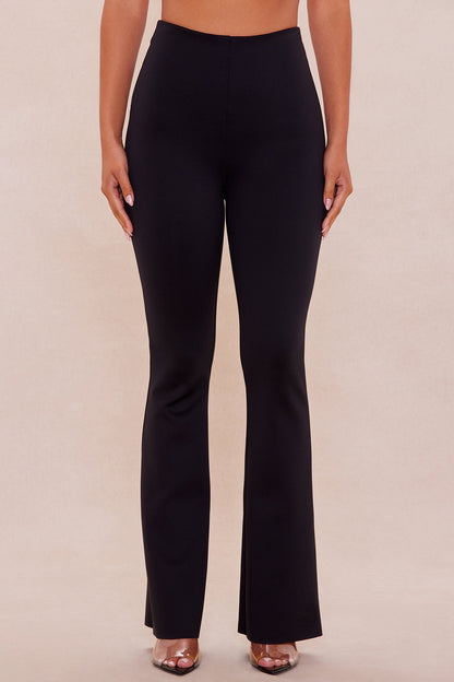 Zuri Flare Scuba Pant - Black