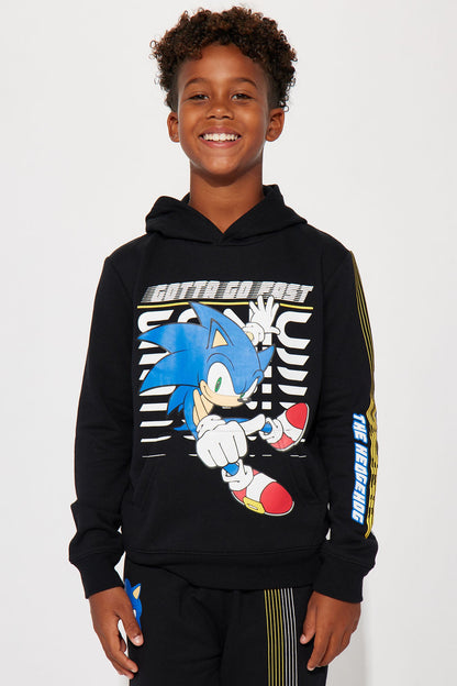 Mini Sonic Gotta Go Fast Fleece Jogger Set - Black