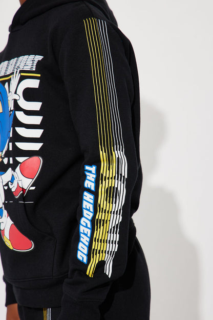 Mini Sonic Gotta Go Fast Fleece Jogger Set - Black