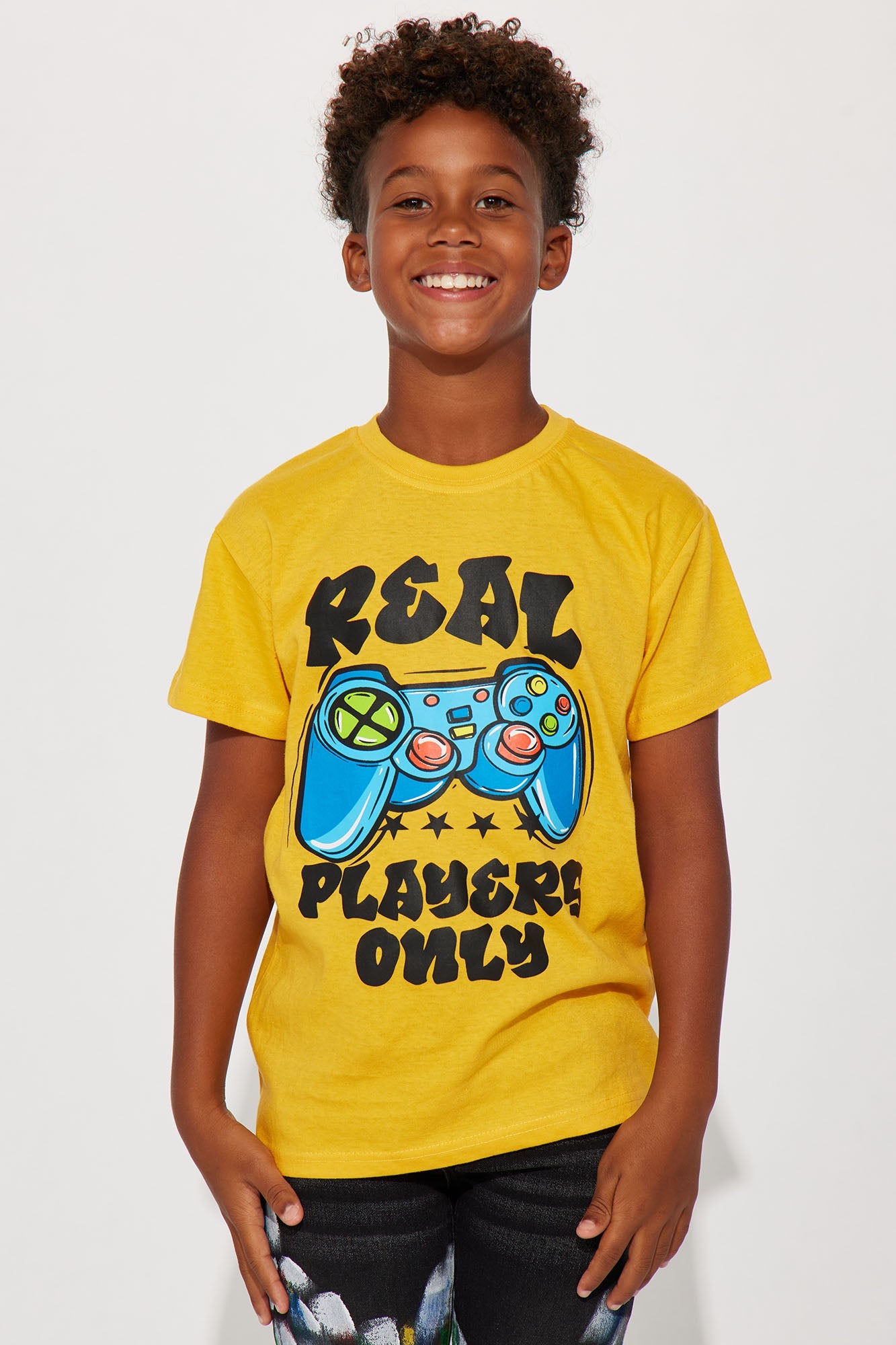Mini Real Players Only Short Sleeve Tee - Yellow