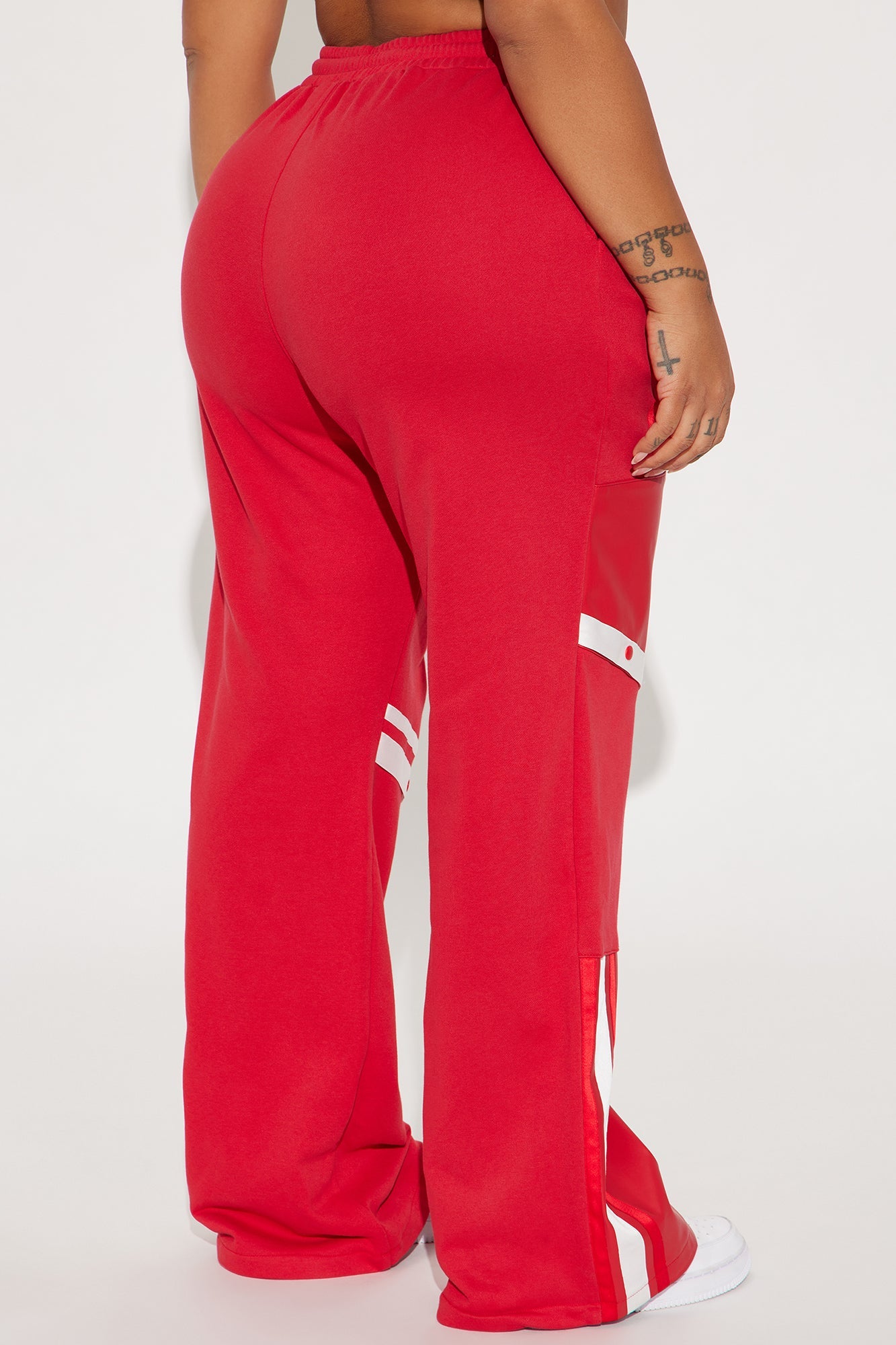 Private Landing Striped Track Pant - Red/White