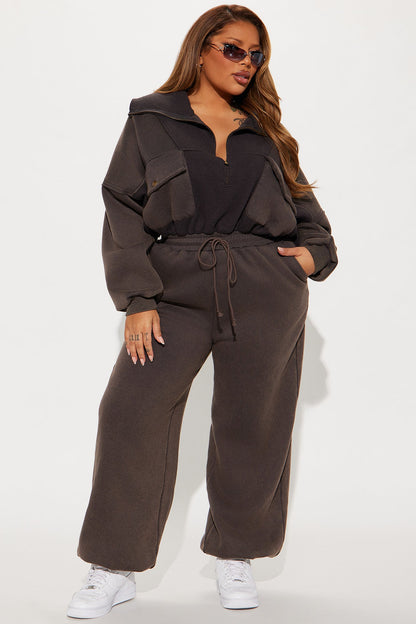 My Turn Jumpsuit - Charcoal