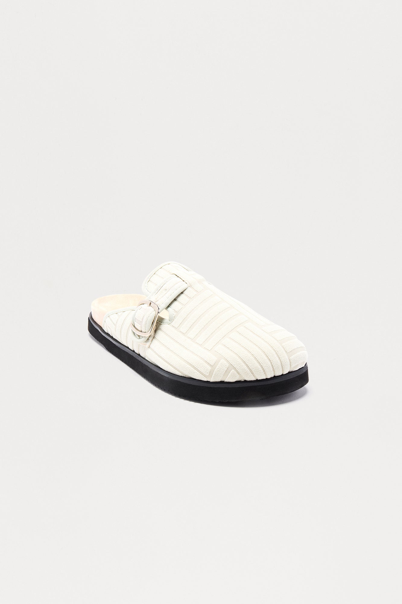 At The Chateau Terry Slip On Mule - Grey